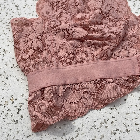Dusty Pink Lace Free People We Are HAH Got Ur Back Bra in Copper Rose - Picture 6 of 16